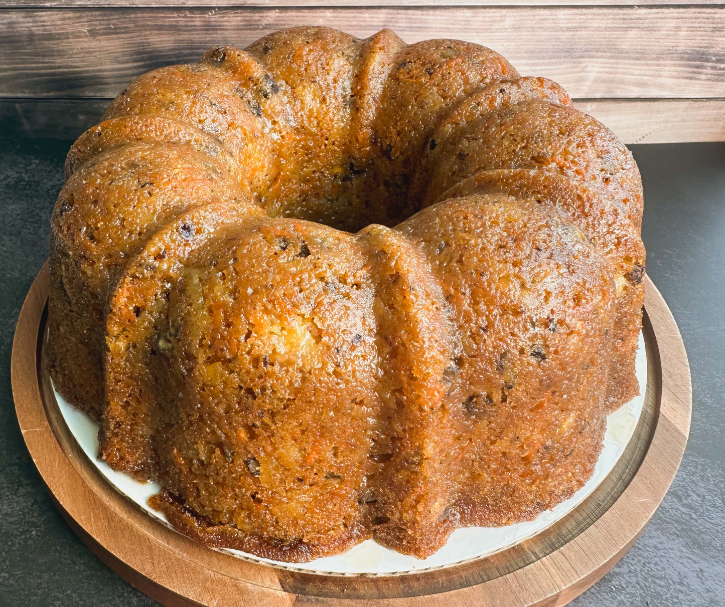 Golden Carrot Bundt Cake with Buttermilk Glaze