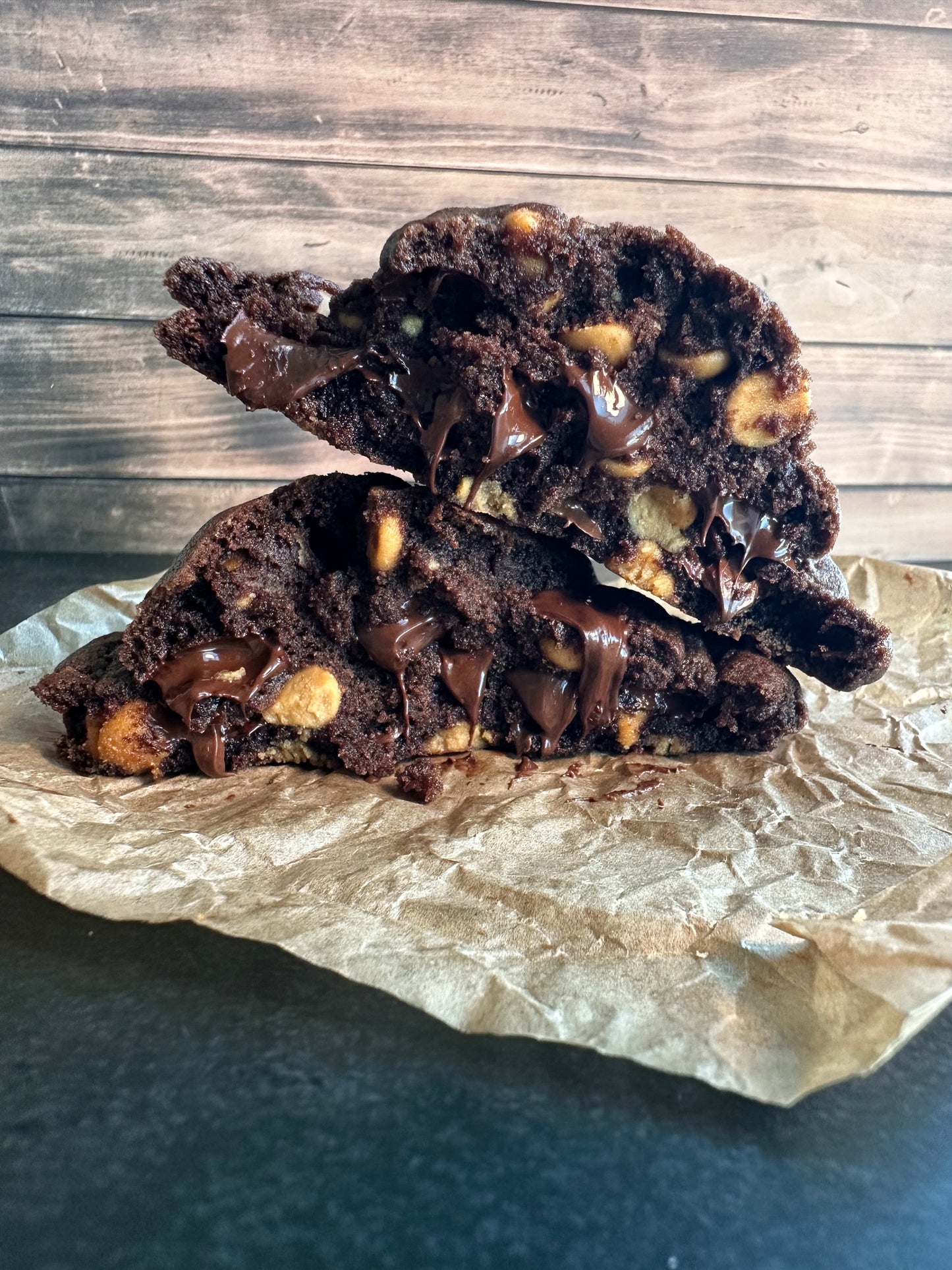 Double Chocolate Peanut Butter Chip Cookies