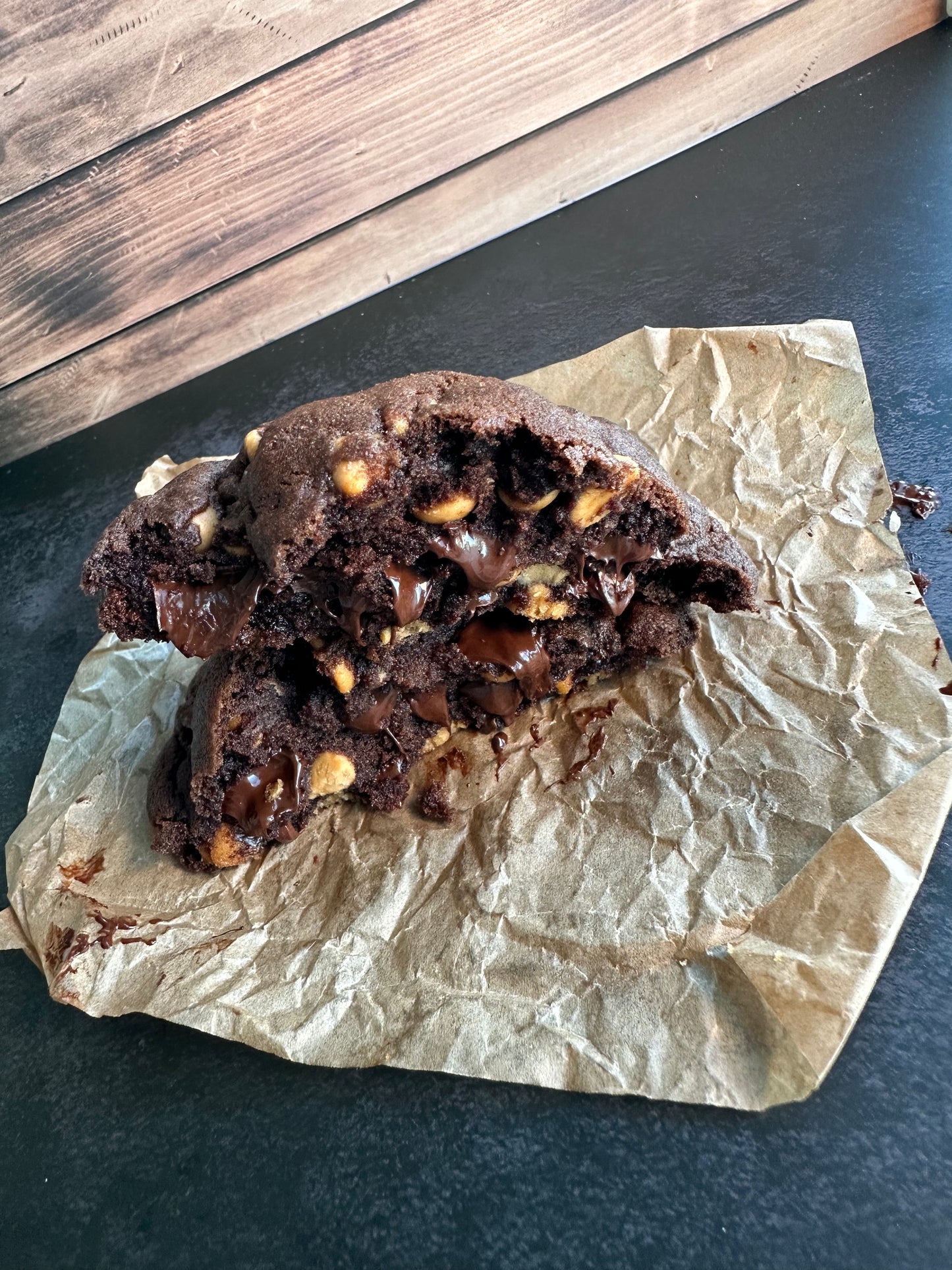 Double Chocolate Peanut Butter Chip Cookies