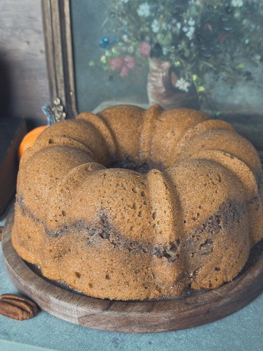 Pumpkin Pecan Swirl Pound Cake