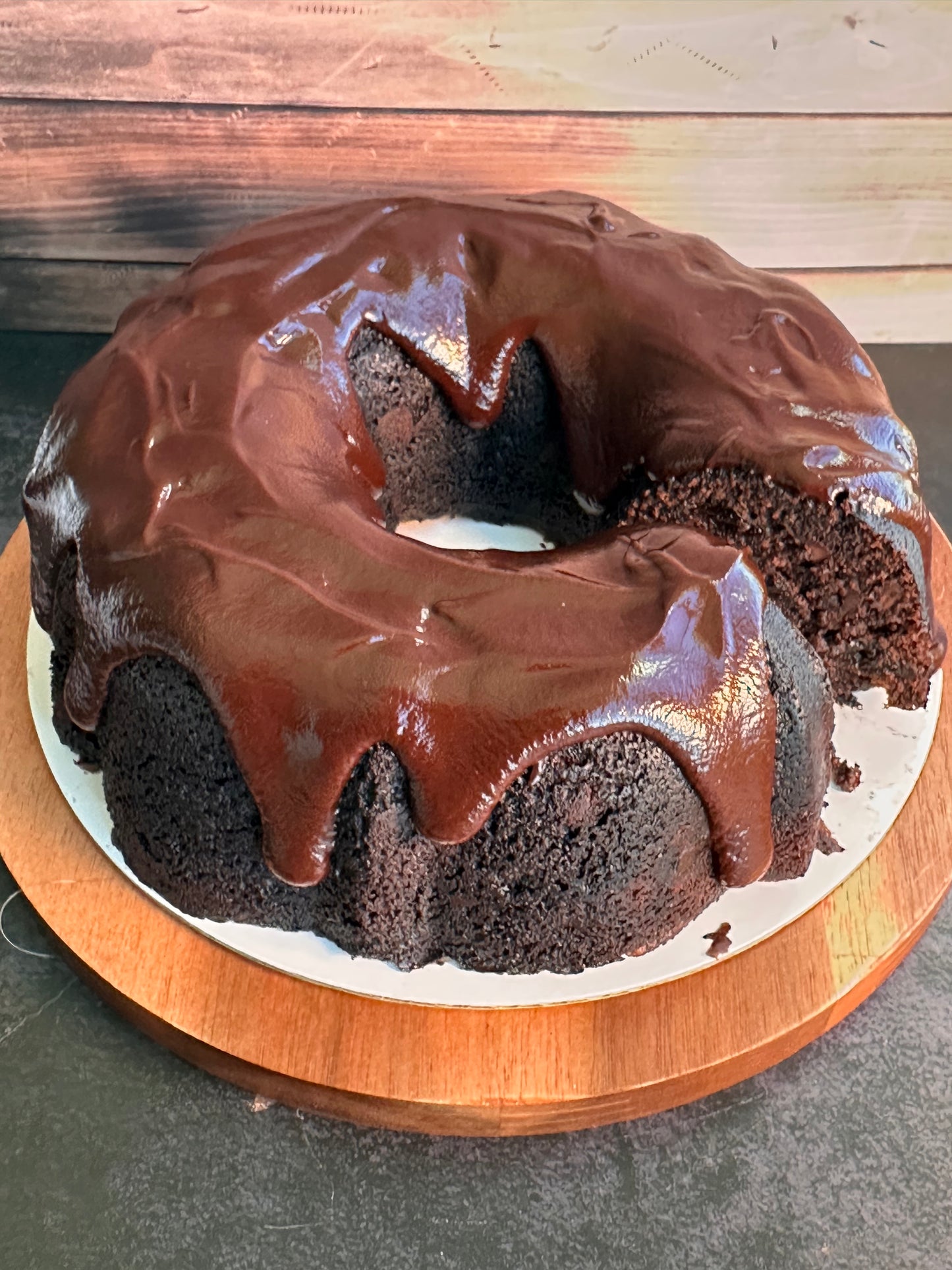 Midnight Fudge Ganache Bundt Cake