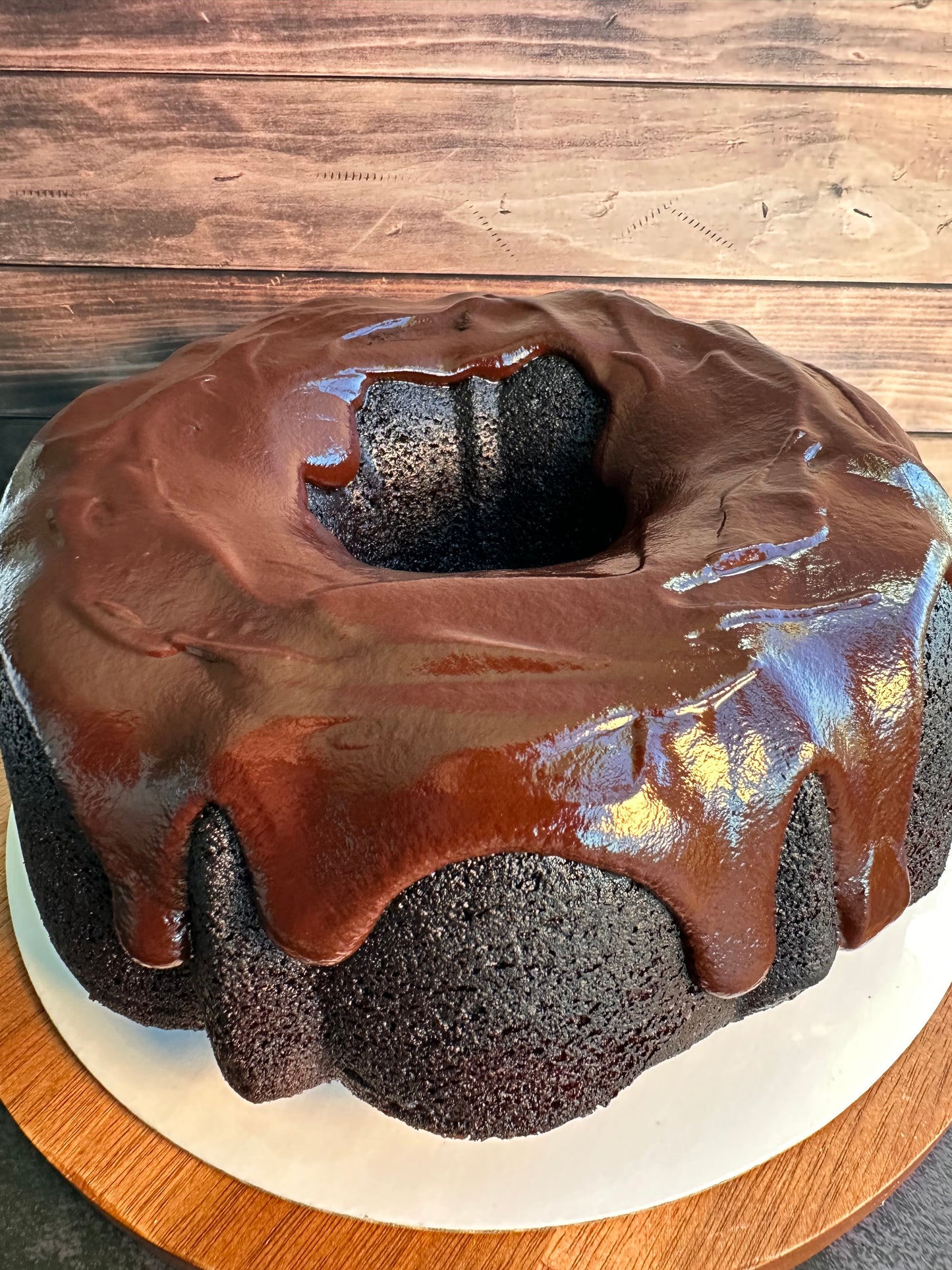 Midnight Fudge Ganache Bundt Cake
