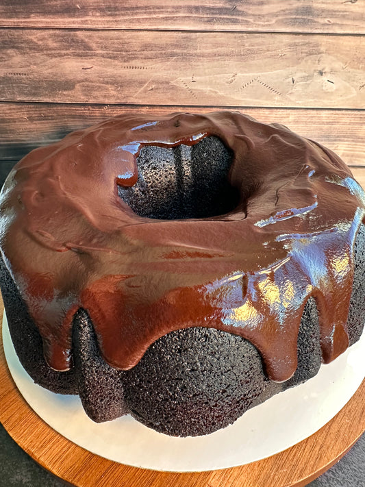 Midnight Fudge Ganache Bundt Cake