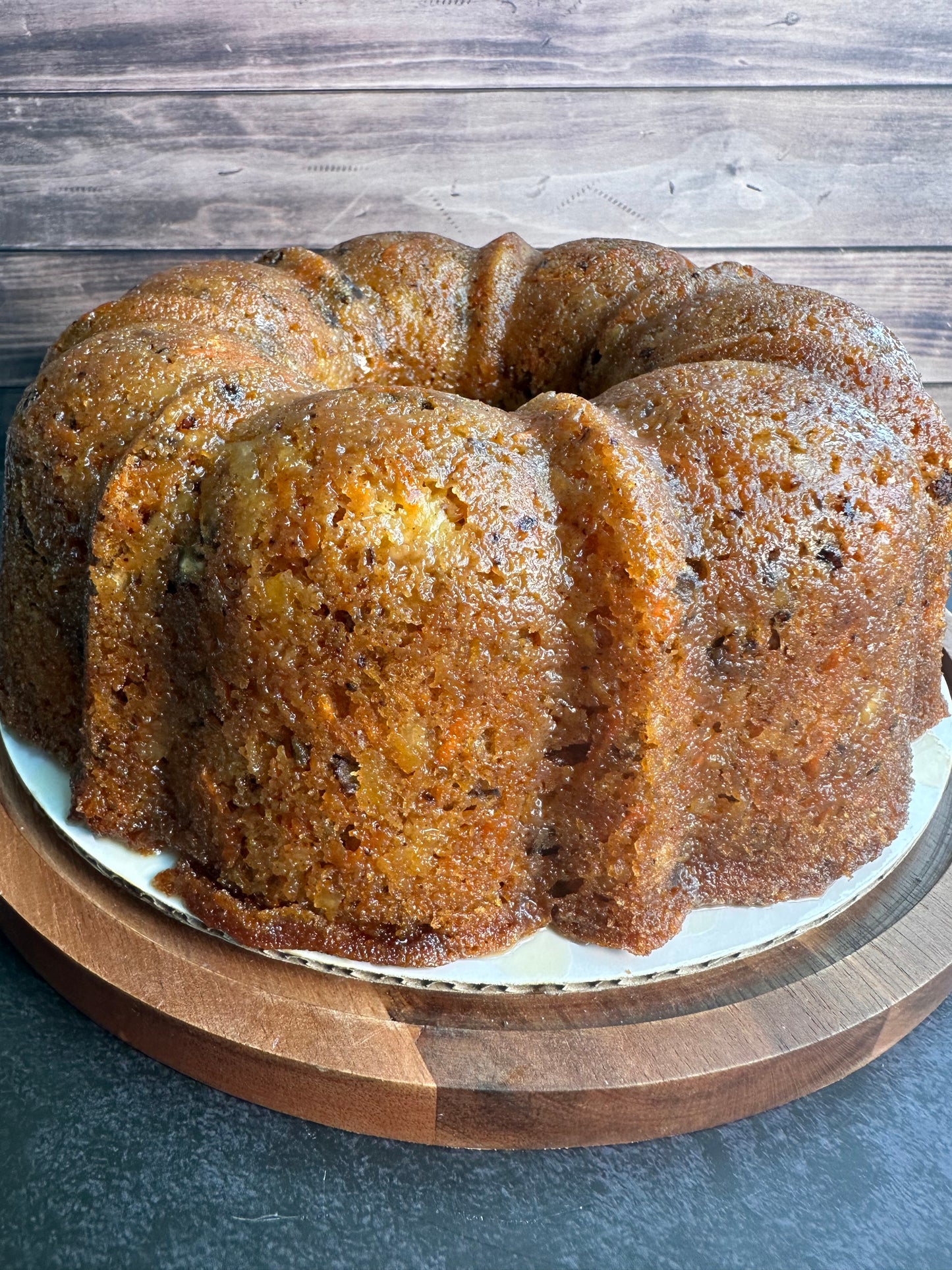 Golden Carrot Bundt Cake with Buttermilk Glaze