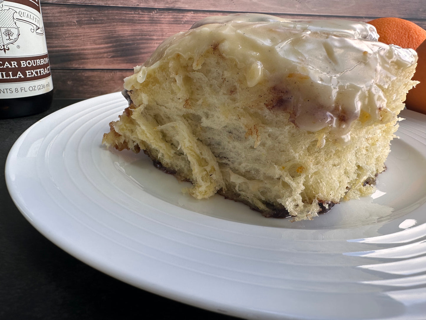 Jumbo Cinnamon Roll with Vanilla Bean Glaze